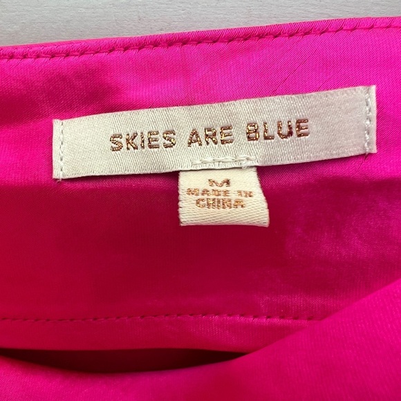 Skip es Are Blue Hot Pink Spaghetti Strap Top - Picture 2 of 6